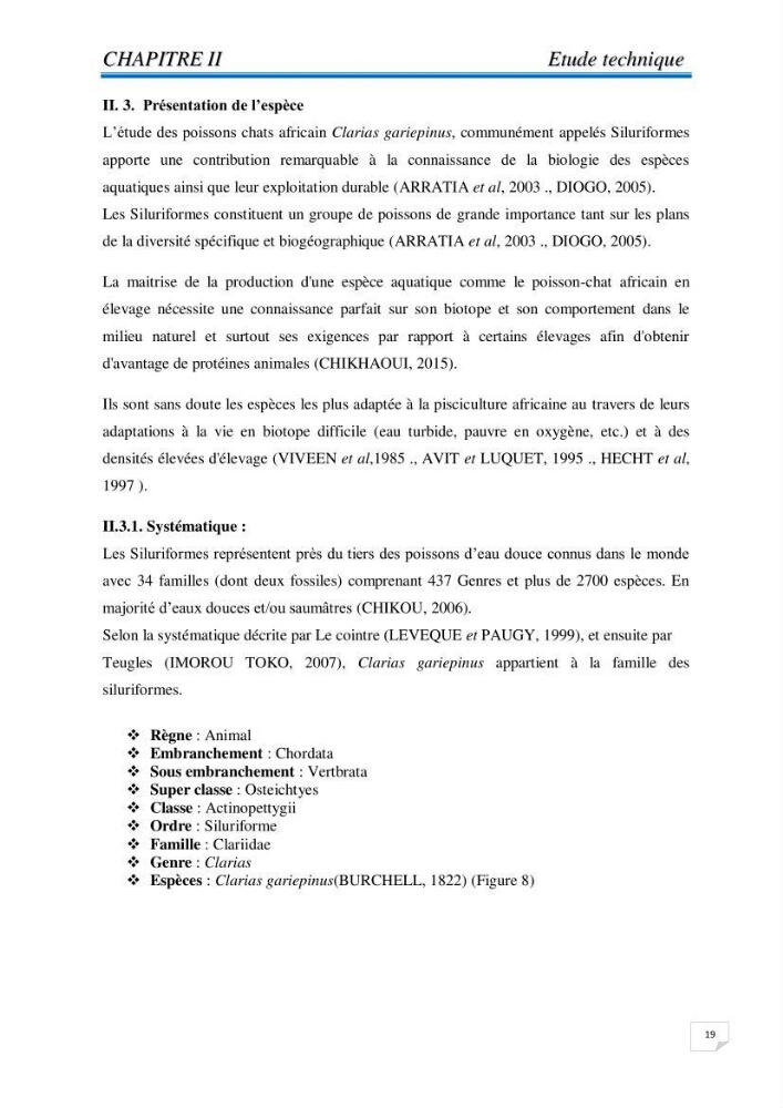Contribution à la conception d\'une ferme d\'élevage de poisson chat (Clarias gariepinus):