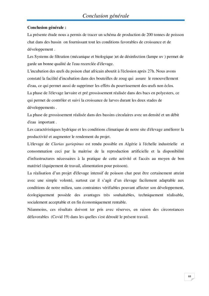 Contribution à la conception d\'une ferme d\'élevage de poisson chat (Clarias gariepinus):