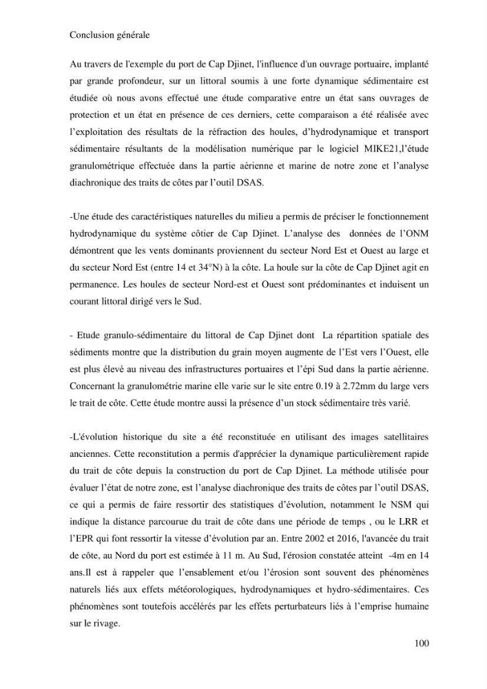Impact des ouvrages portuaires sur l\'évolution d\'un littoral soumis à une forte dynamique sédimentaire