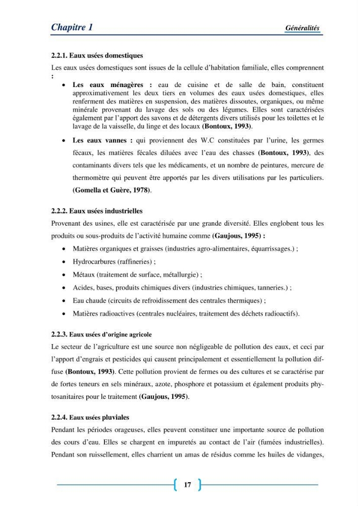 Evaluation des paramètres physico-chimiques et bactériologiques au niveau de la plage El Bahdja avec les apports de l\'Oued Béni-Messous