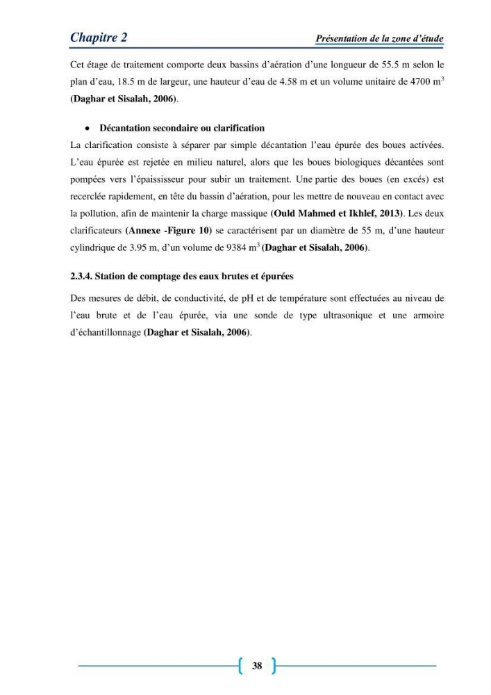 Evaluation des paramètres physico-chimiques et bactériologiques au niveau de la plage El Bahdja avec les apports de l\'Oued Béni-Messous