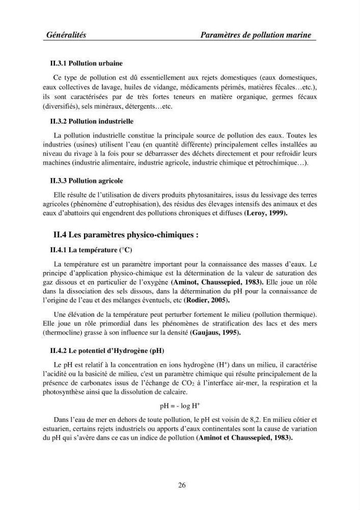 Suivi des pramètres de pollution des eau littorles de de la Baie de Bou-Ismail et impact des aménagemnts coties
