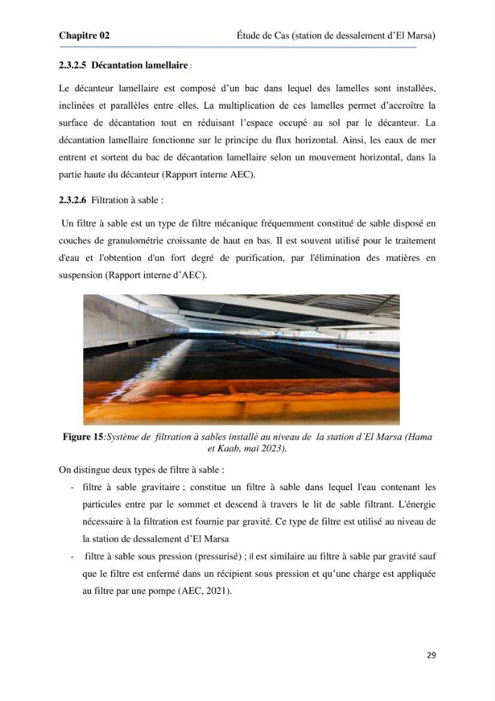 Suivi du procédé de dessalement de l\'eau de mer de la station d\'El Marsa et caractérisation des rejets de saumure