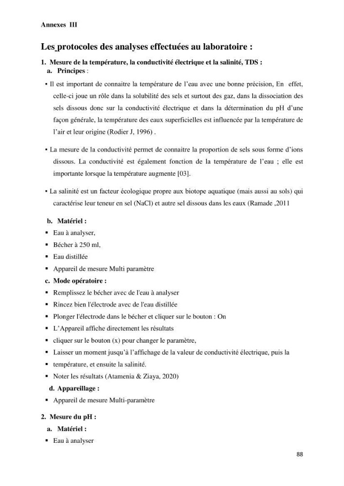 Suivi du procédé de dessalement de l\'eau de mer de la station d\'El Marsa et caractérisation des rejets de saumure