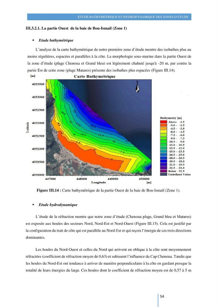 Modelisation numérique de la cinématique du trait de côte et la dynamique sédimentaire des plages sableuses (qOran, Bou-Ismail,Alger, Bejaia et Skikda) : cas d\'étude : Sidi Fredj