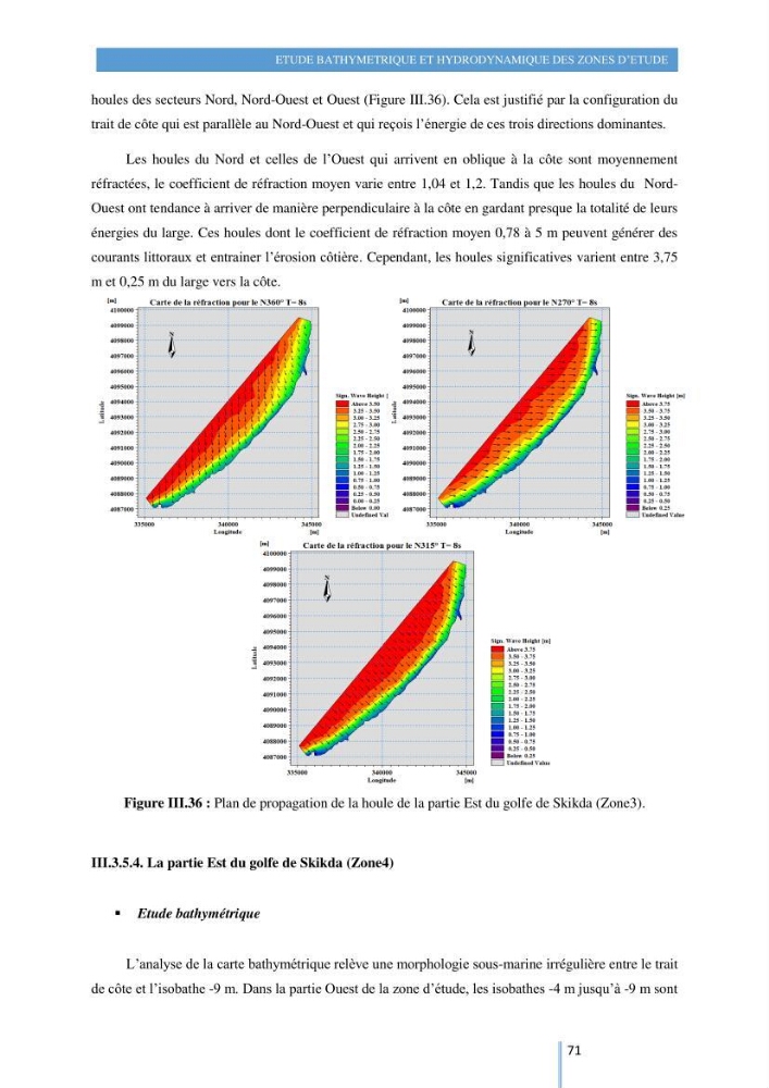 Modelisation numérique de la cinématique du trait de côte et la dynamique sédimentaire des plages sableuses (qOran, Bou-Ismail,Alger, Bejaia et Skikda) : cas d\'étude : Sidi Fredj
