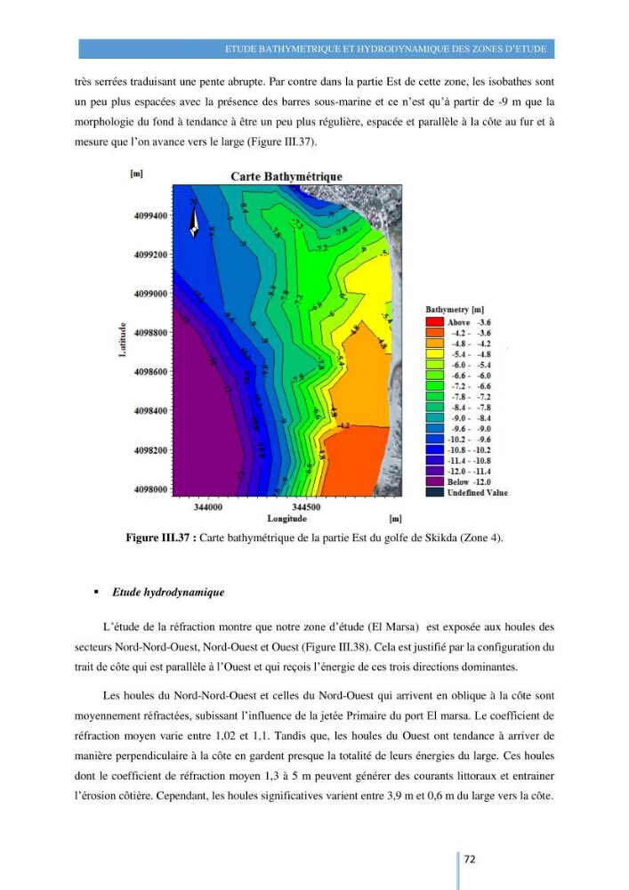Modelisation numérique de la cinématique du trait de côte et la dynamique sédimentaire des plages sableuses (qOran, Bou-Ismail,Alger, Bejaia et Skikda) : cas d\'étude : Sidi Fredj