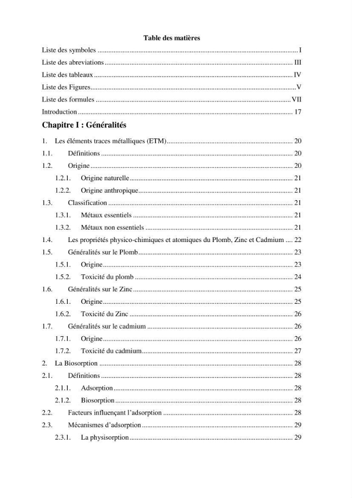 Etude de la biosorption des éléments traces métaliques (Pb2+,Cd2+,et Zn2+) sur une biomasse marine: