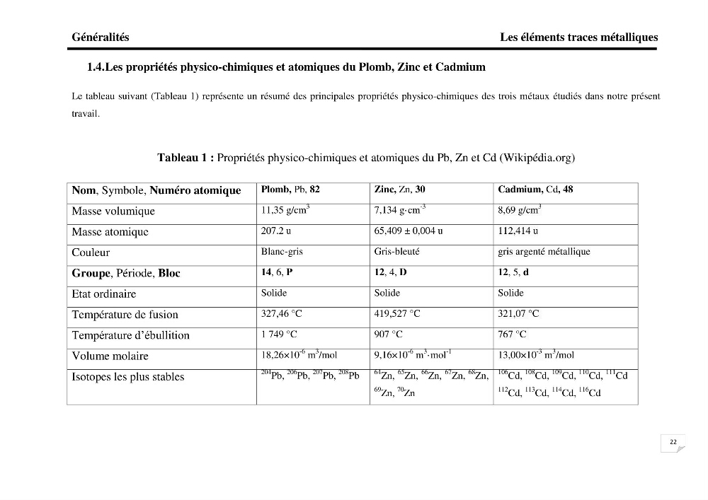 Etude de la biosorption des éléments traces métaliques (Pb2+,Cd2+,et Zn2+) sur une biomasse marine: