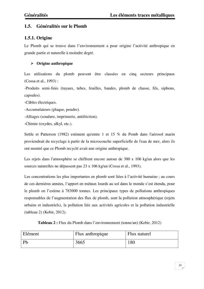 Etude de la biosorption des éléments traces métaliques (Pb2+,Cd2+,et Zn2+) sur une biomasse marine: