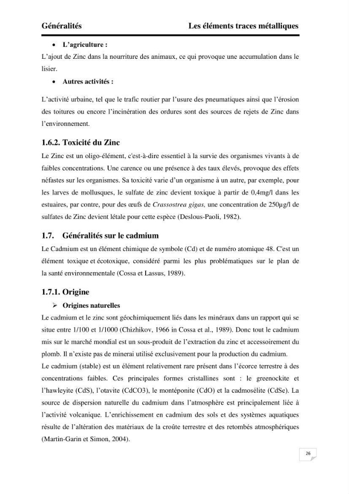 Etude de la biosorption des éléments traces métaliques (Pb2+,Cd2+,et Zn2+) sur une biomasse marine: