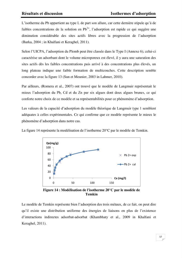 Etude de la biosorption des éléments traces métaliques (Pb2+,Cd2+,et Zn2+) sur une biomasse marine: