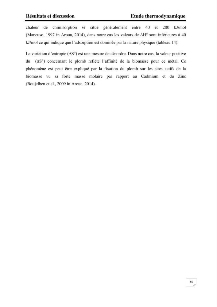 Etude de la biosorption des éléments traces métaliques (Pb2+,Cd2+,et Zn2+) sur une biomasse marine: