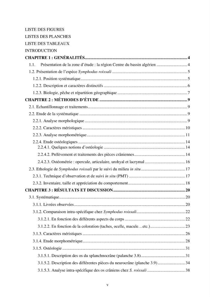 Contribution à l’étude de Symphodus roissali (Risso, 1810) des côtes centres du bassin algérien