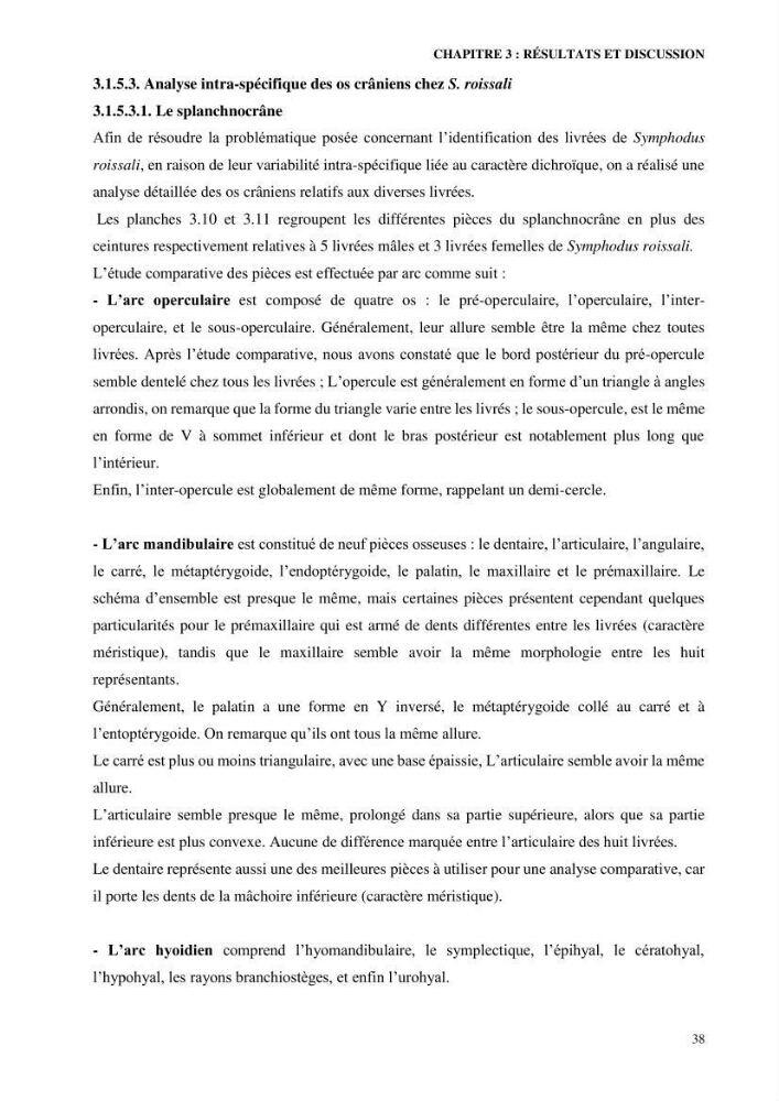 Contribution à l’étude de Symphodus roissali (Risso, 1810) des côtes centres du bassin algérien