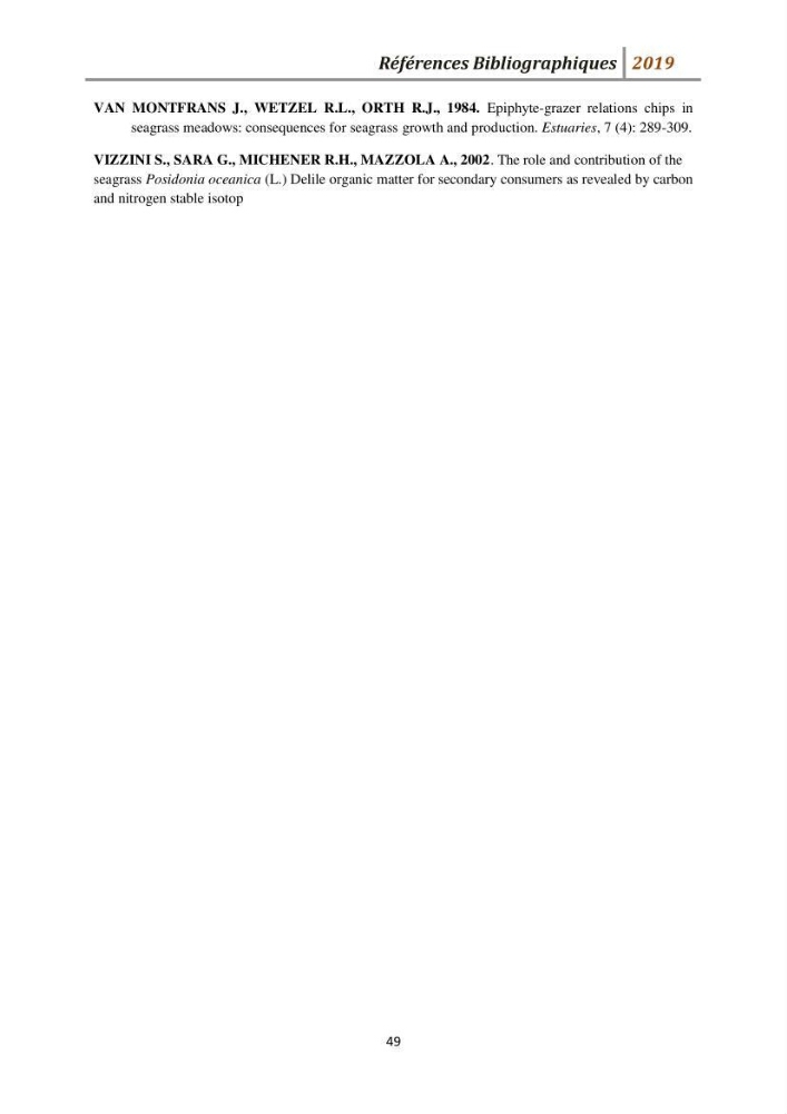 Contribution à l’utilisation des épiphytes des feuilles de Posidonia oceanica dans les réseaux de surveillance :résultats préliminaires