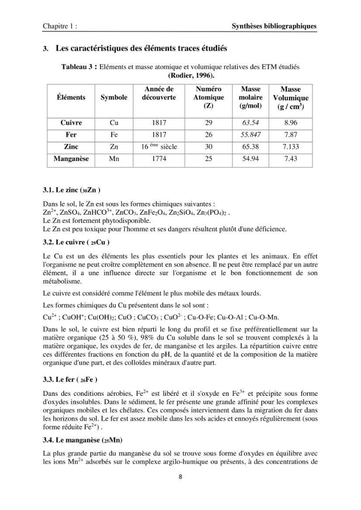 Eléments traces métalliques dans le sédiment marin de la Baie de Zemmouri
