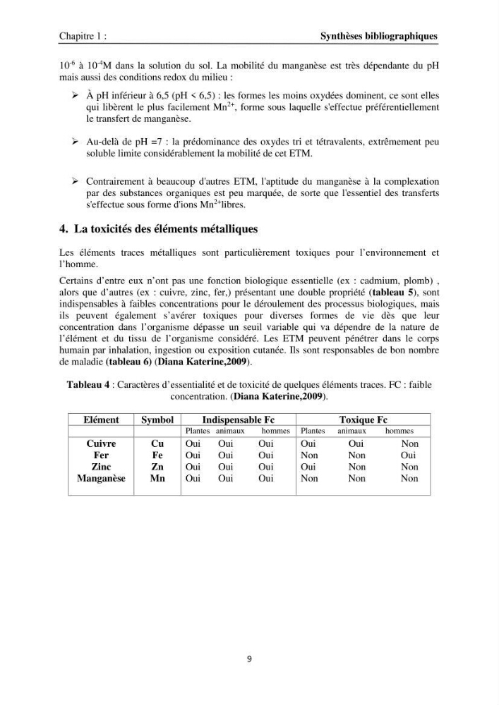 Eléments traces métalliques dans le sédiment marin de la Baie de Zemmouri