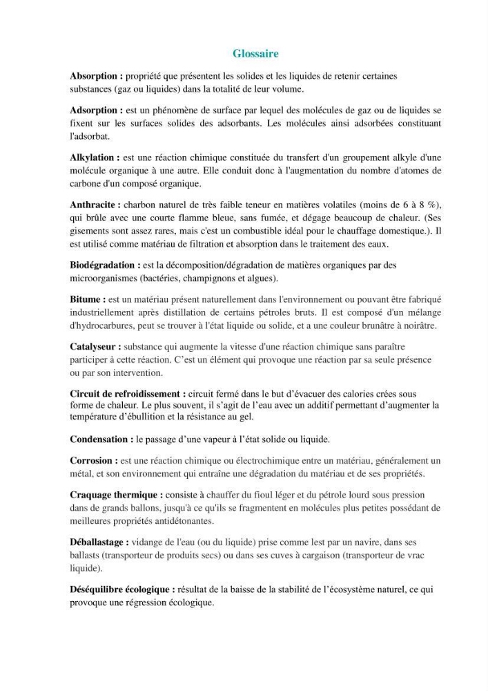 Traitement des effluents industriels liquides de la raffinerie d\'Alger: étude comparative entre l\'efficacité du foin de l\'anthracité dans le traitement des eaux