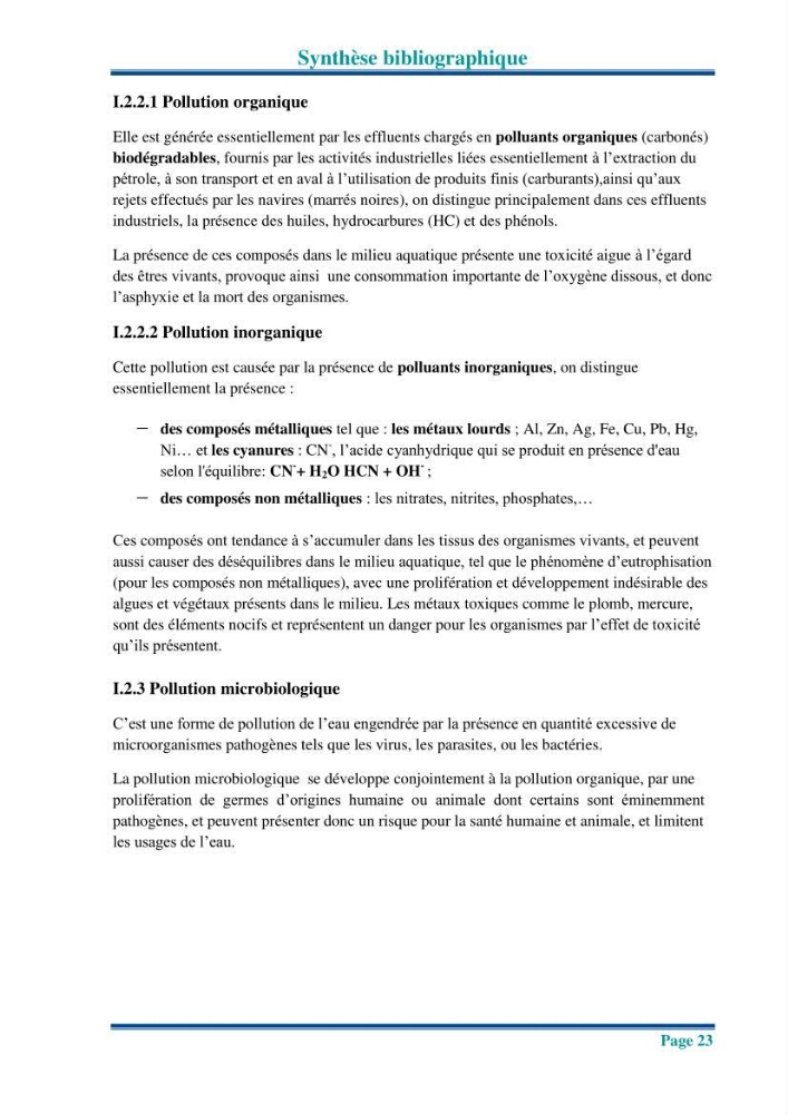 Traitement des effluents industriels liquides de la raffinerie d\'Alger: étude comparative entre l\'efficacité du foin de l\'anthracité dans le traitement des eaux