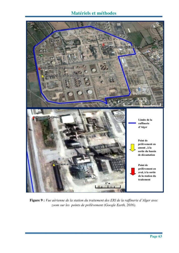 Traitement des effluents industriels liquides de la raffinerie d\'Alger: étude comparative entre l\'efficacité du foin de l\'anthracité dans le traitement des eaux