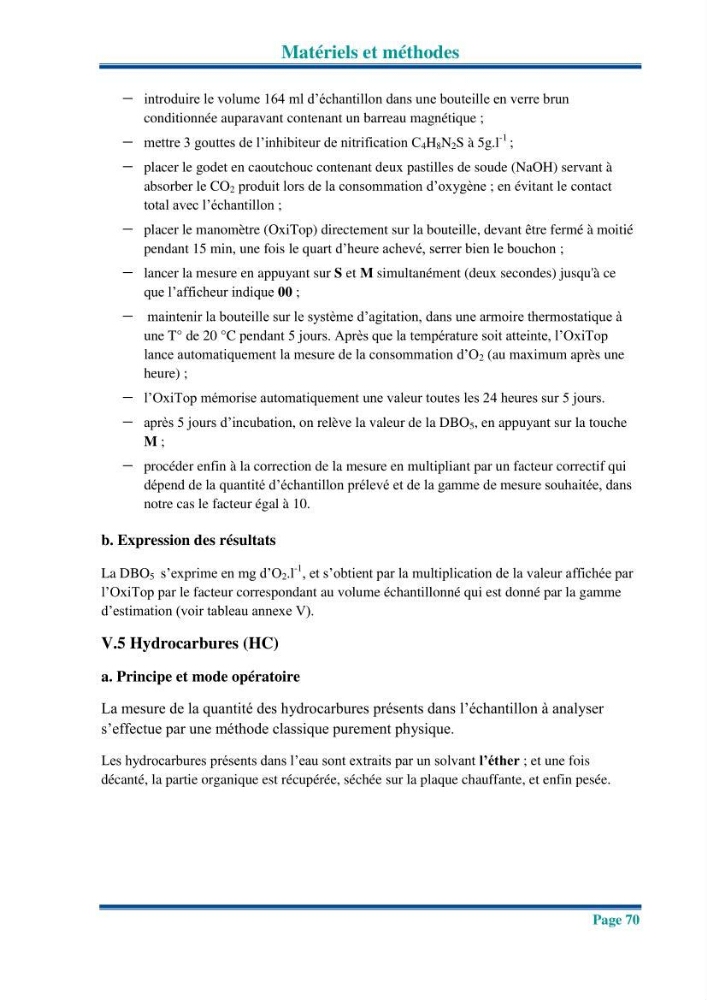 Traitement des effluents industriels liquides de la raffinerie d\'Alger: étude comparative entre l\'efficacité du foin de l\'anthracité dans le traitement des eaux