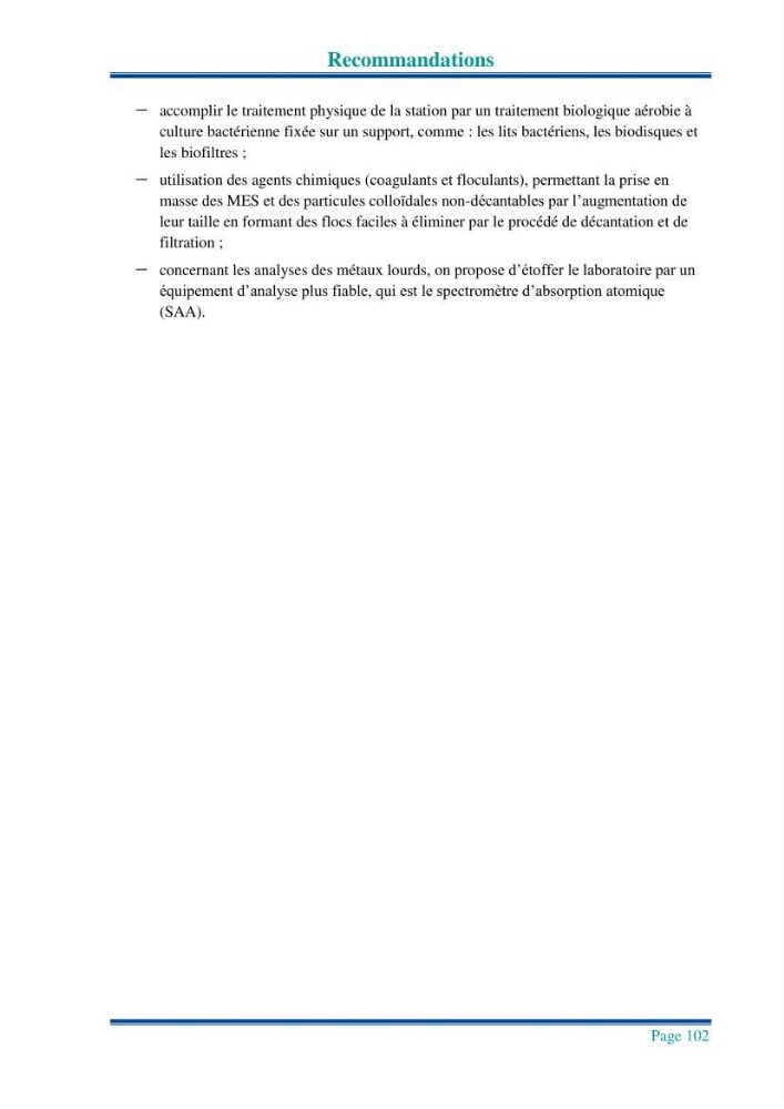 Traitement des effluents industriels liquides de la raffinerie d\'Alger: étude comparative entre l\'efficacité du foin de l\'anthracité dans le traitement des eaux
