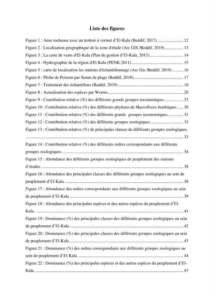 Inventaire du benthos des zones rocheuses de la région d’El Kala