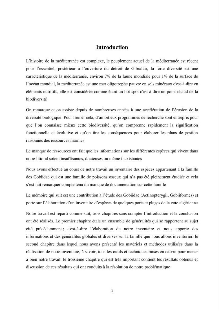 Contribution à l’étude des Gobiidae (Actinopterygii, Perciformes): inventaire d’espèces de quelques ports et plages de la côte algérienne.