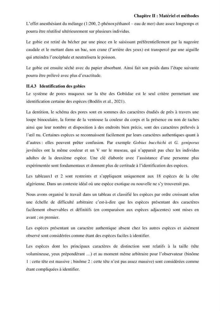 Contribution à l’étude des Gobiidae (Actinopterygii, Perciformes): inventaire d’espèces de quelques ports et plages de la côte algérienne.