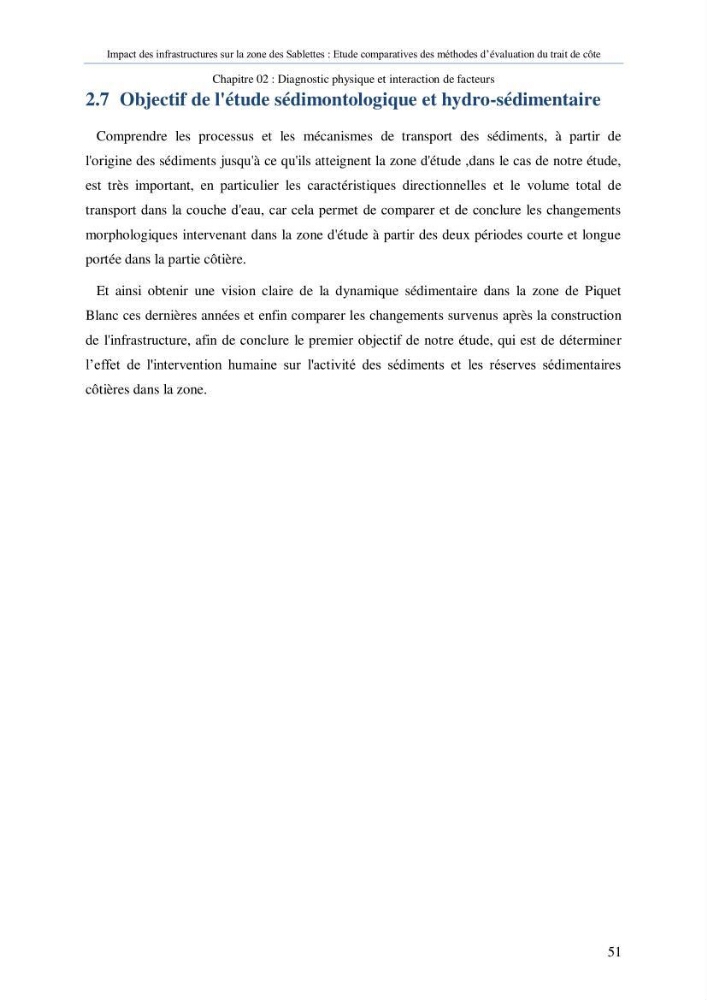 Impact des infrastructures sur la dynamique du littoral de la région de Sablettes (Piquet Blanc), étude comparative des méthodes d’évolution du trait de côte.