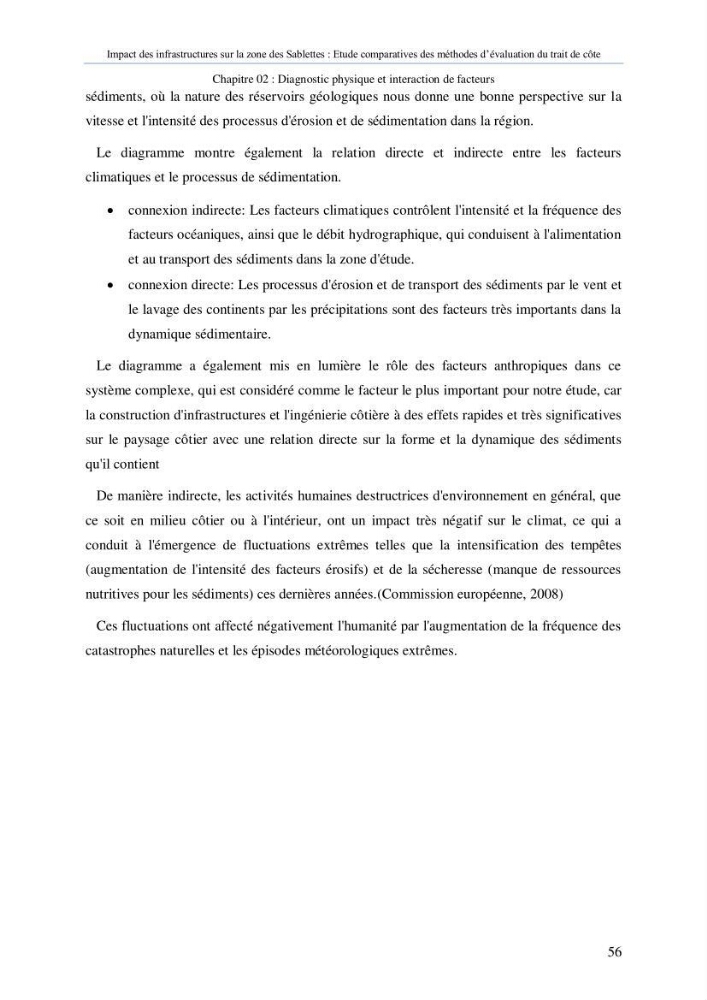 Impact des infrastructures sur la dynamique du littoral de la région de Sablettes (Piquet Blanc), étude comparative des méthodes d’évolution du trait de côte.