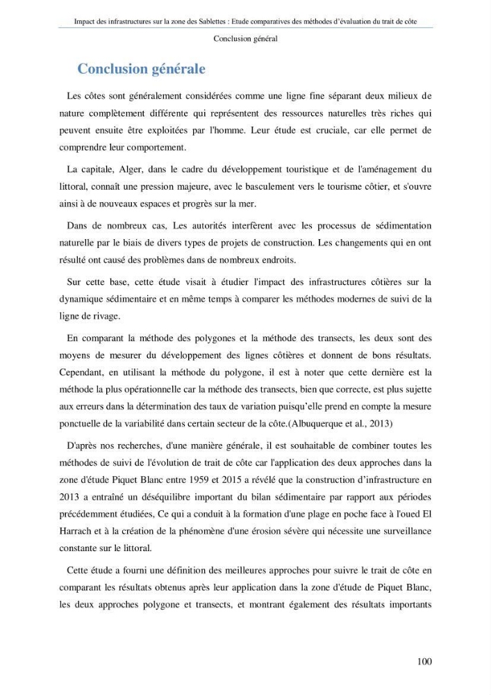 Impact des infrastructures sur la dynamique du littoral de la région de Sablettes (Piquet Blanc), étude comparative des méthodes d’évolution du trait de côte.
