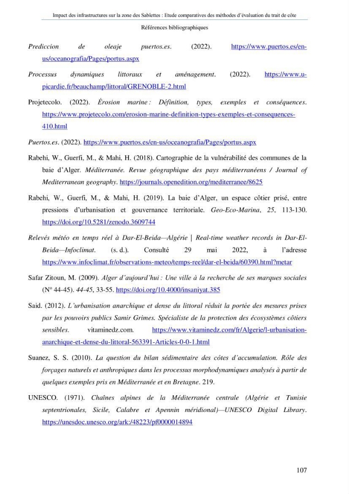 Impact des infrastructures sur la dynamique du littoral de la région de Sablettes (Piquet Blanc), étude comparative des méthodes d’évolution du trait de côte.