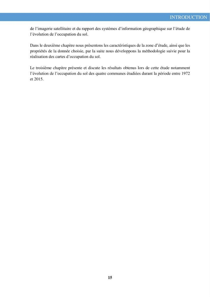 L\'évolution de l\'occupation du sol de la zone côtière du Parc National de Taza Jijel: