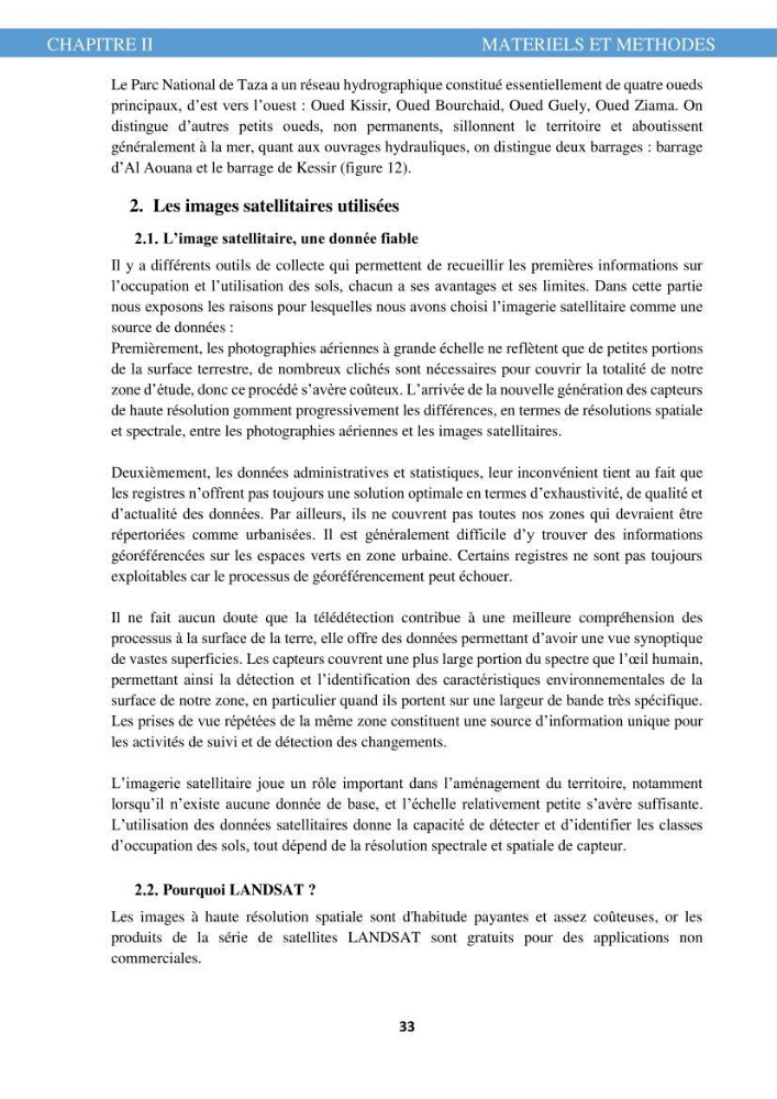 L\'évolution de l\'occupation du sol de la zone côtière du Parc National de Taza Jijel: