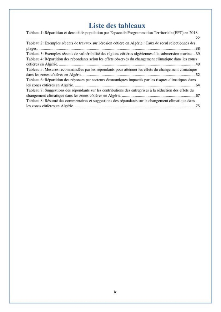 Perception des changements climatiques dans les zones côtières en Algérie