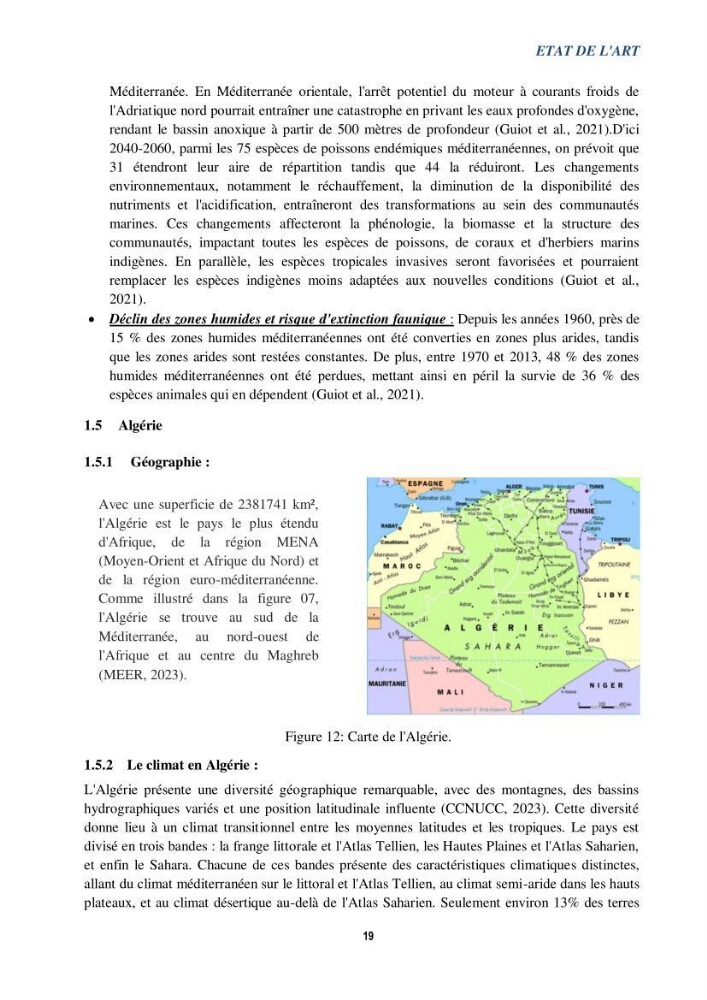 Perception des changements climatiques dans les zones côtières en Algérie
