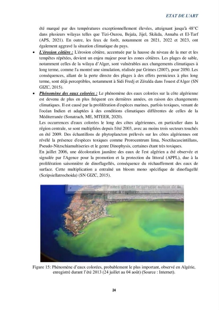 Perception des changements climatiques dans les zones côtières en Algérie