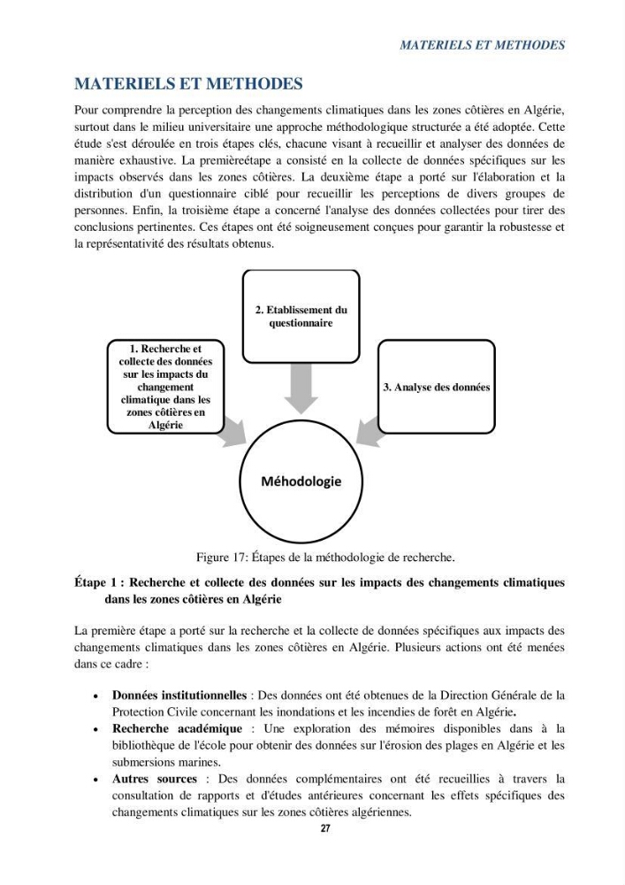 Perception des changements climatiques dans les zones côtières en Algérie