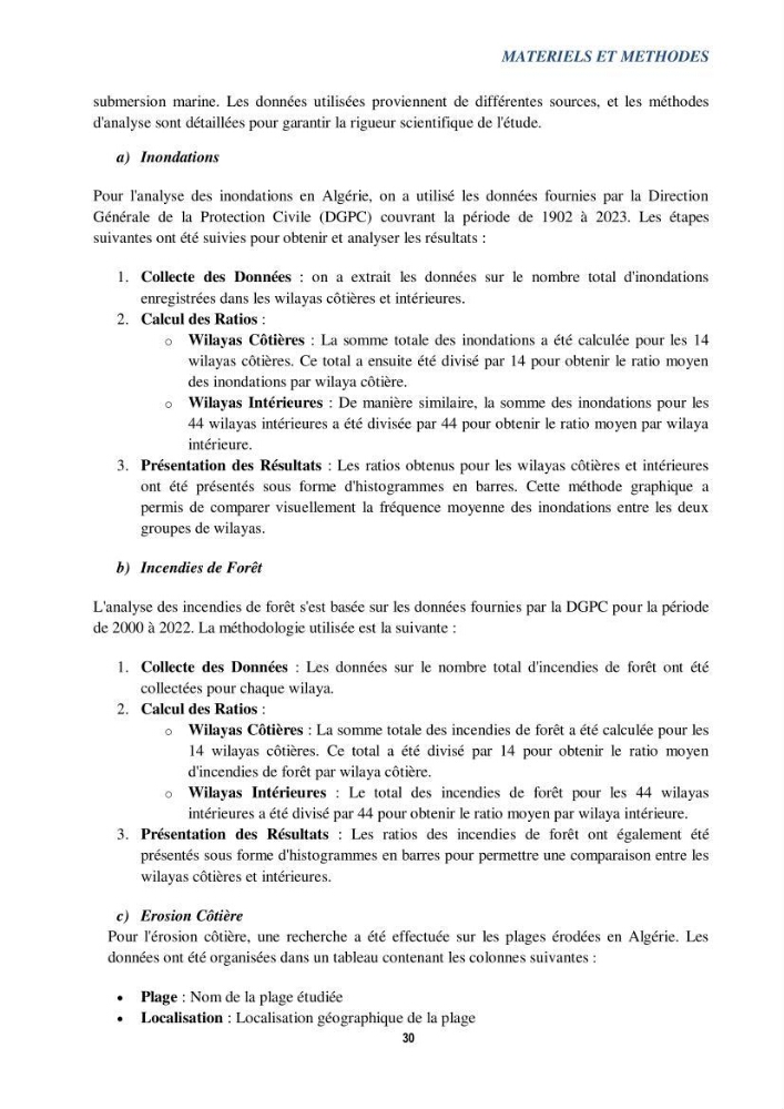 Perception des changements climatiques dans les zones côtières en Algérie