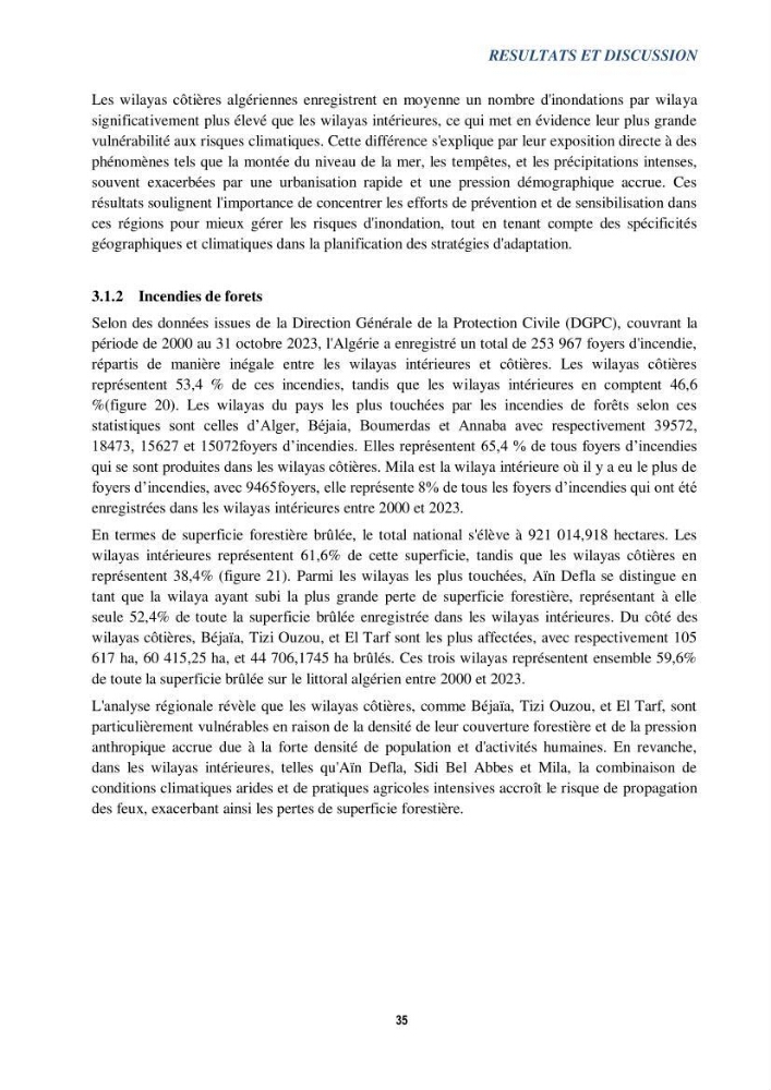 Perception des changements climatiques dans les zones côtières en Algérie