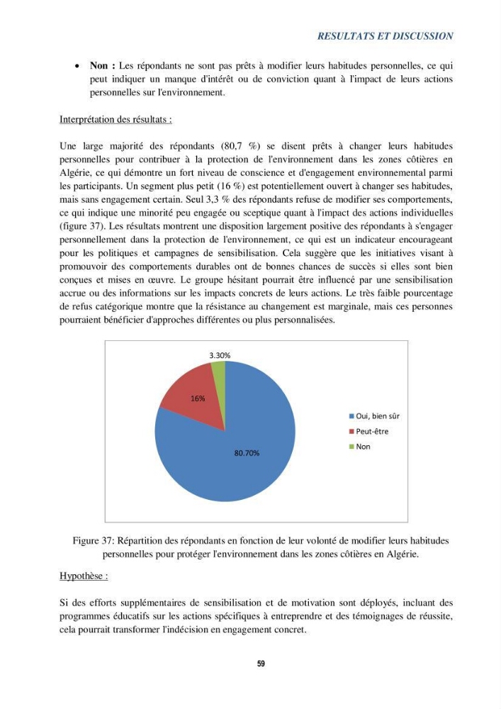 Perception des changements climatiques dans les zones côtières en Algérie