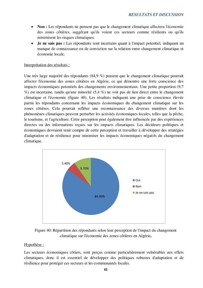 Perception des changements climatiques dans les zones côtières en Algérie