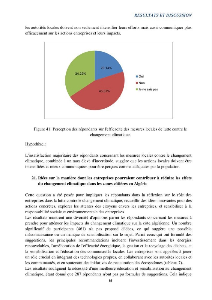 Perception des changements climatiques dans les zones côtières en Algérie