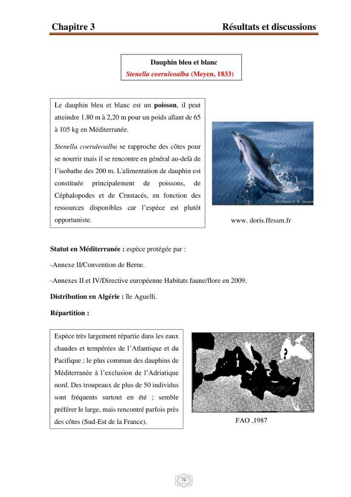 Inventaire de la faune et de la flore marine d\'intérêt écologique des sites remarquables de la région centre de la côte Algérienne (l\'Anse de Kouali et l\'île Aguelli)