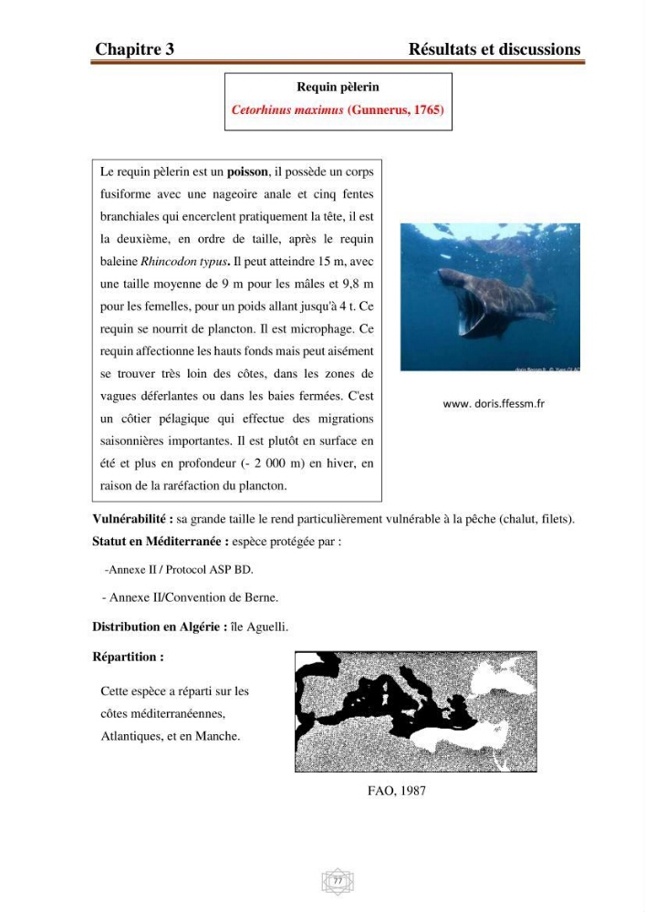 Inventaire de la faune et de la flore marine d\'intérêt écologique des sites remarquables de la région centre de la côte Algérienne (l\'Anse de Kouali et l\'île Aguelli)