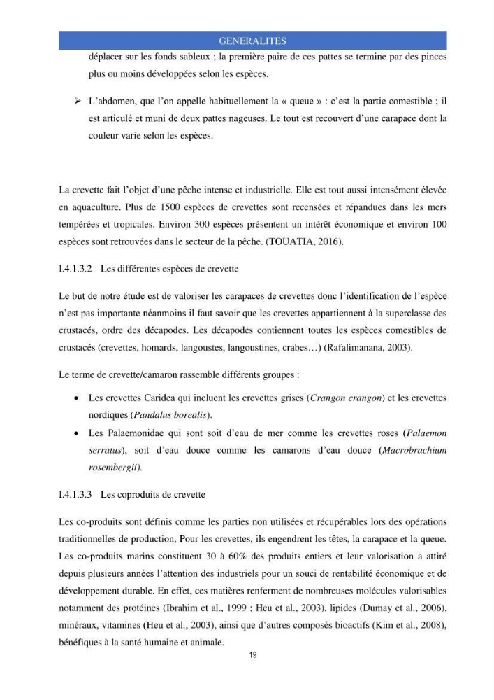 Elimination d’élément radioactif Cs* et d’élément trace métallique Pb en solution aqueuse par adsorption sur les carapaces de crevettes