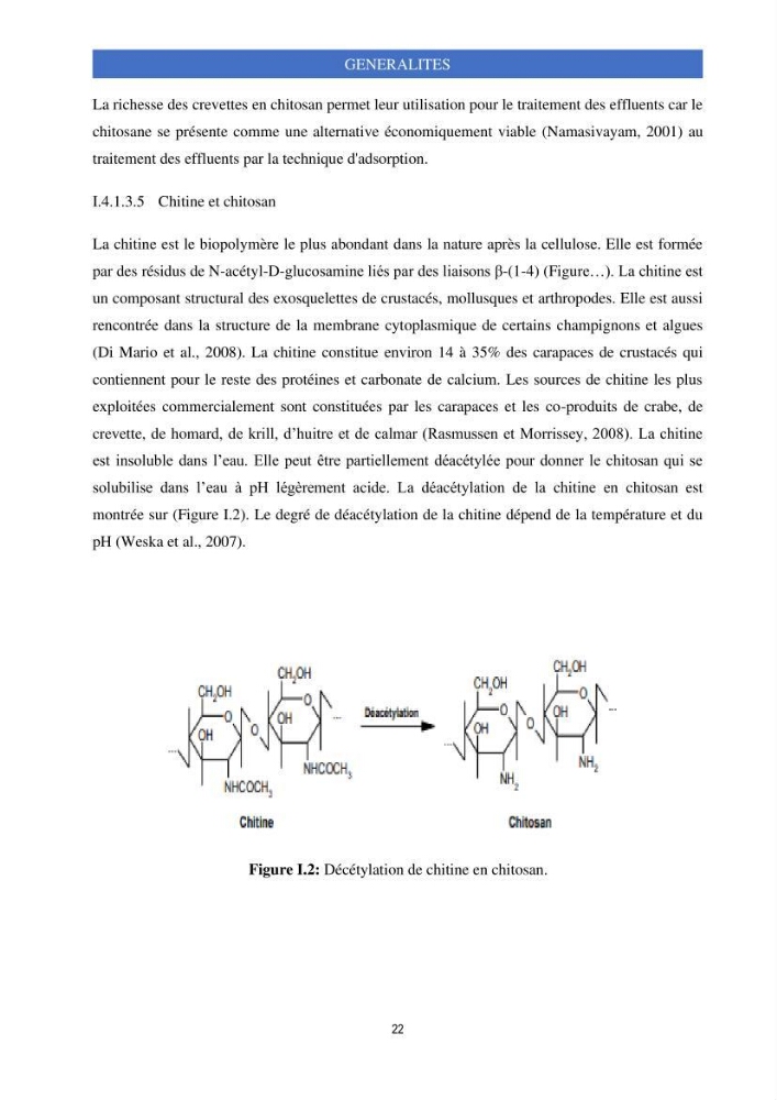 Elimination d’élément radioactif Cs* et d’élément trace métallique Pb en solution aqueuse par adsorption sur les carapaces de crevettes