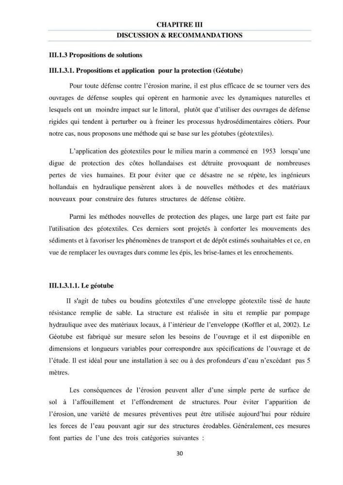 Etude des courants côtiers observés sur les petits fonds de la plage de Sidi Fredj
